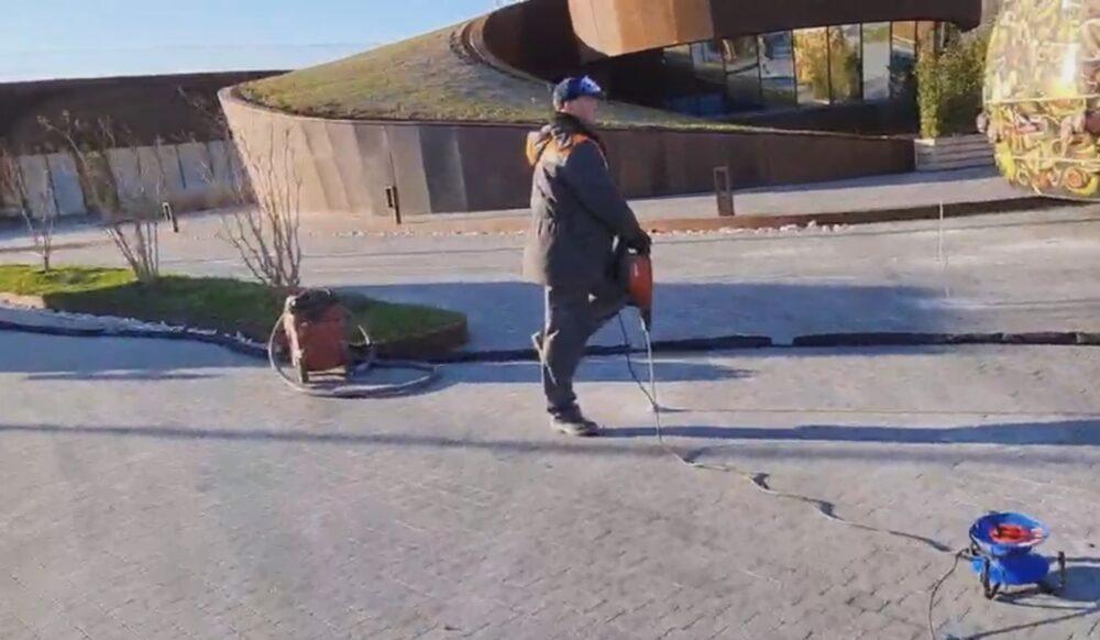Укрепление и стабилизация подъездной дороги и парковочной зоны отельного комплекса